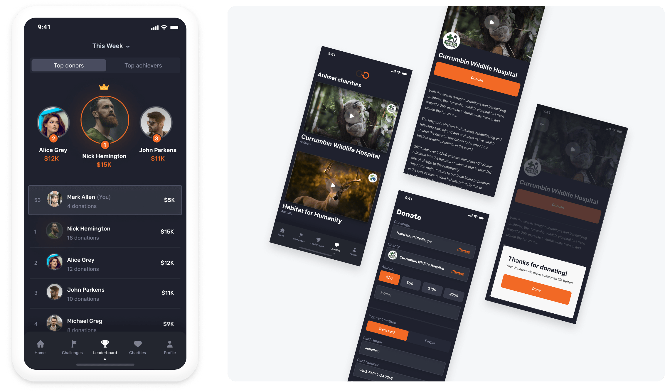 Project: Modern charity challenge app for fundraising success