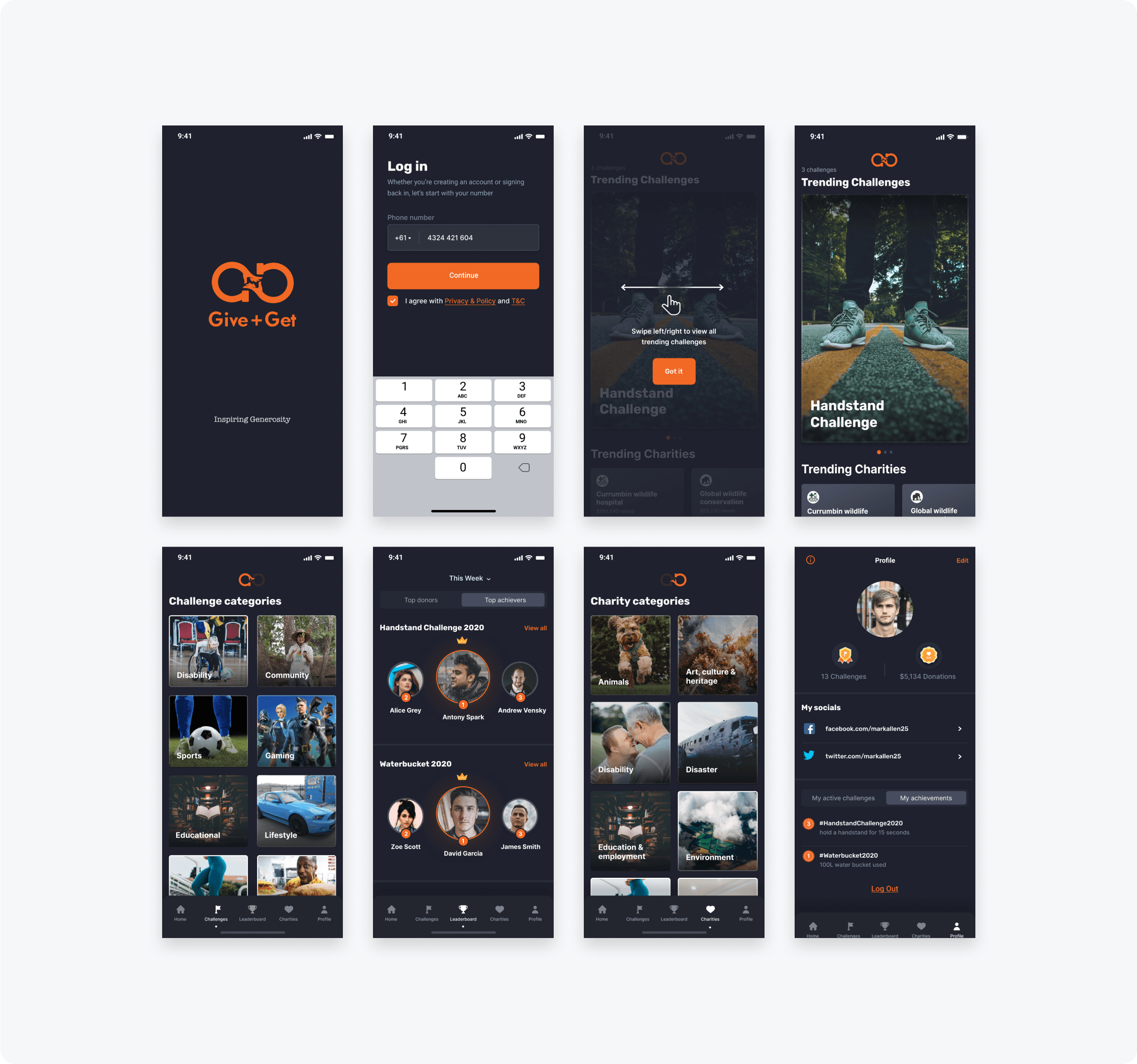 Project: Modern charity challenge app for fundraising success